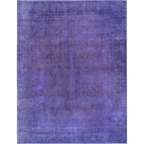 Pasargad Home  Vintage Lahore Collection Purple Wool Area Rug- 8 ft. 0 in.  X 10 ft. 6 in. 54701